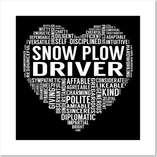 Snow Plow Driver Heart Posters and Art